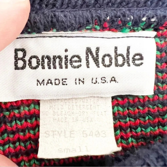 Bonnie Nobel Vintage‎ Scottie Dog Sweater Size 11 Cotton Knit 90s Preppy Grandma - Picture 3 of 7